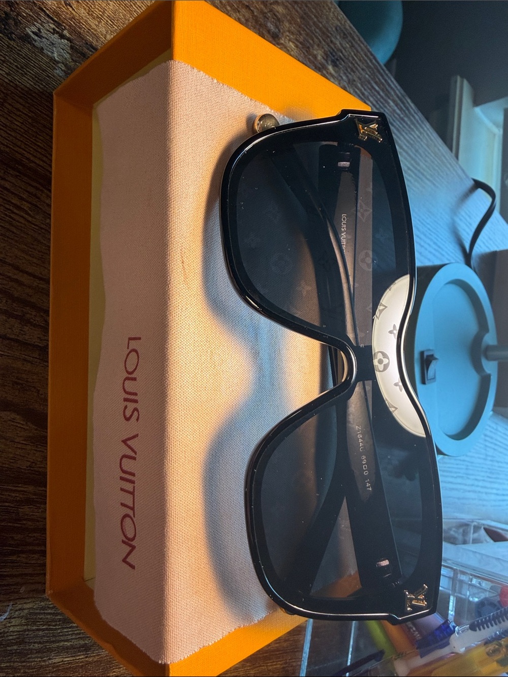 Louis Vuitton Black Oversized Logo Sunglasses